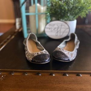 JCrew glitter flats